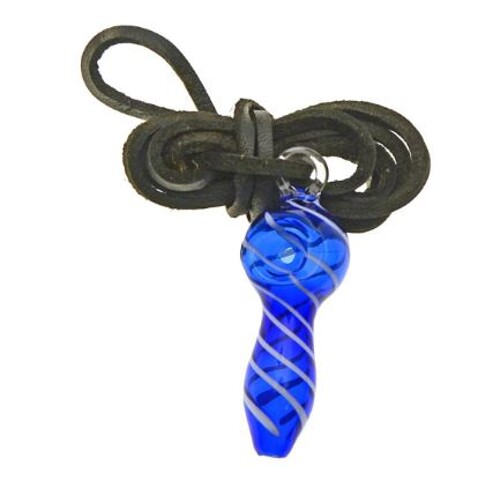 Mini whistle pendant with spiral stripes