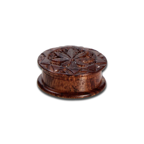 Rosewood grinder 'leaf' 2 pcs. carved