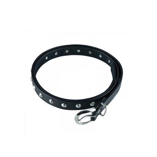 Leather belt with 1 row of rivets L. 85 cm