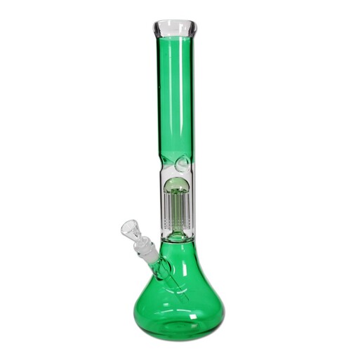 Flask Bong Ice with 8-Arm Tree Percolator green