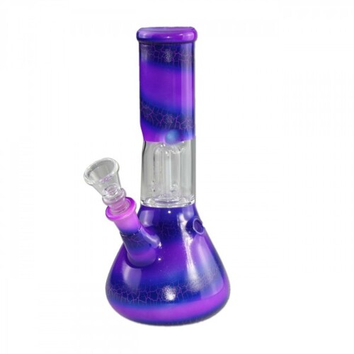 Ice Bong with Dome Perkolator in Violet Color 21.5cm