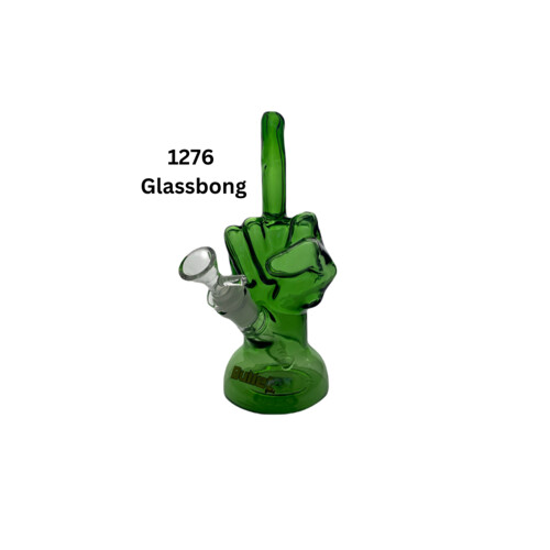 Bong Fuck You Green Glass 22cm