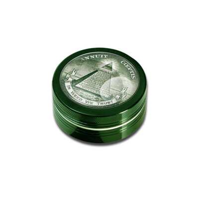 Black Leaf' grinder 2 pcs. 'In Weed We Trust'