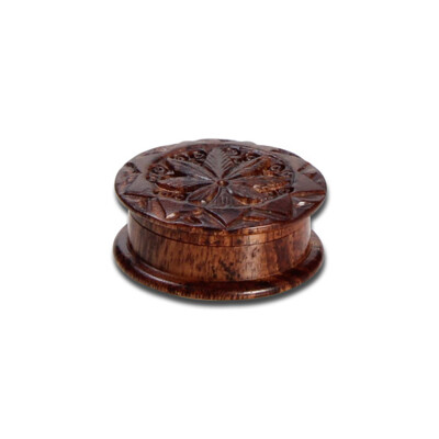 Rosewood grinder 'leaf' 2 pcs. carved