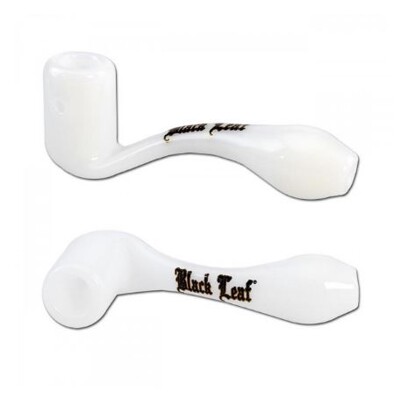 Black Leaf' Glass Pure Pipe white