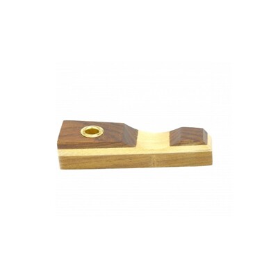 Wooden pipe,brown & beige 8,5cm.