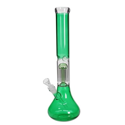 Flask Bong Ice with 8-Arm Tree Percolator green