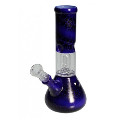 Ice Bong with Dome Perkolator in Blue Color 21.5cm