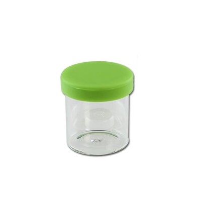 Silicone Lid Glass Jar Green 10ml