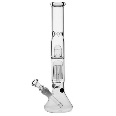 Black Leaf Glass Precolator Icebong 38 cm