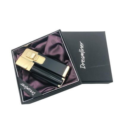 Piezo lighter black /gold including metalpipe