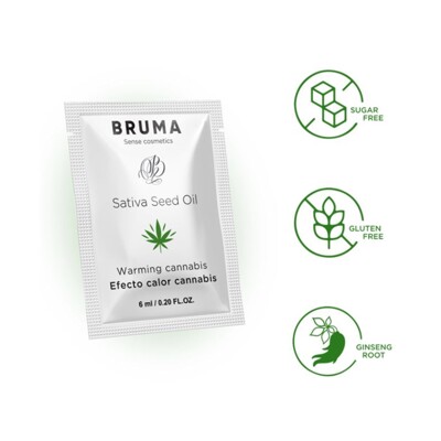 BRUMA - SATIVA SEED OIL SLIDING GEL WARMING CANNABIS FLAVOR 6 ML