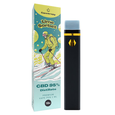 Canntropy CBD Disposable Vape Pen Lime Sorbet,  CBD 95 %, 1 ml