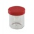 Silicone Lid Glass Jar Red 10ml